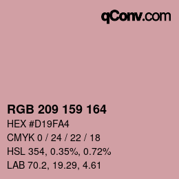 Color code: RGB 209 159 164 | qconv.com