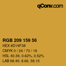 Farbcode: RGB 209 159 56 | qconv.com