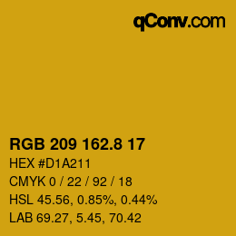 Color code: RGB 209 162.8 17 | qconv.com