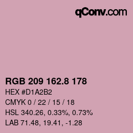 Color code: RGB 209 162.8 178 | qconv.com
