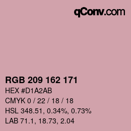 Color code: RGB 209 162 171 | qconv.com
