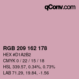 Color code: RGB 209 162 178 | qconv.com