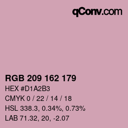 Color code: RGB 209 162 179 | qconv.com