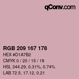 Color code: RGB 209 167 178 | qconv.com