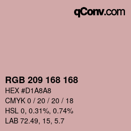 Color code: RGB 209 168 168 | qconv.com