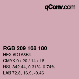 Farbcode: RGB 209 168 180 | qconv.com
