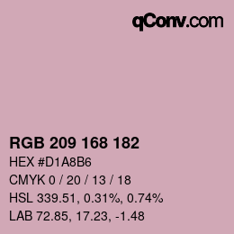 Farbcode: RGB 209 168 182 | qconv.com