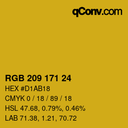 カラーコード: RGB 209 171 24 | qconv.com
