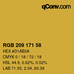 Color code: RGB 209 171 58 | qconv.com