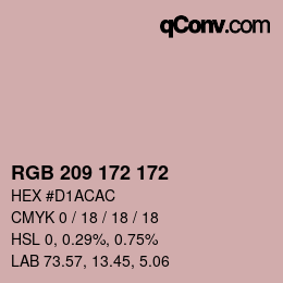 Color code: RGB 209 172 172 | qconv.com