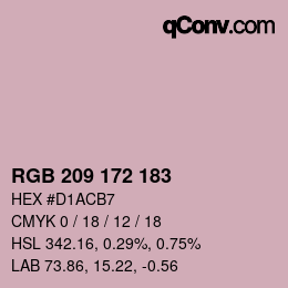 Color code: RGB 209 172 183 | qconv.com