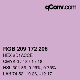 Color code: RGB 209 172 206 | qconv.com