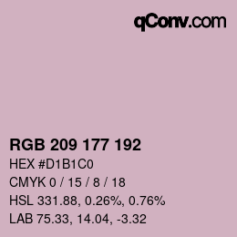 颜色代码: RGB 209 177 192 | qconv.com