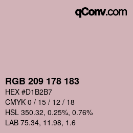 Color code: RGB 209 178 183 | qconv.com