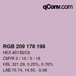 Color code: RGB 209 178 198 | qconv.com