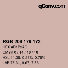 Color code: RGB 209 179 172 | qconv.com