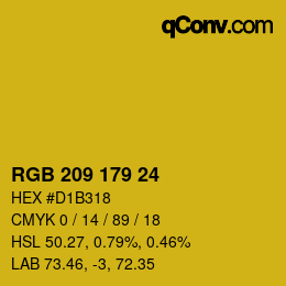 Color code: RGB 209 179 24 | qconv.com