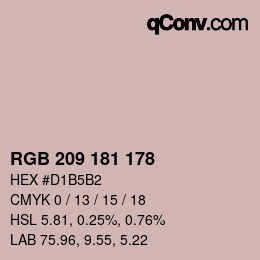 Color code: RGB 209 181 178 | qconv.com