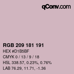 Color code: RGB 209 181 191 | qconv.com