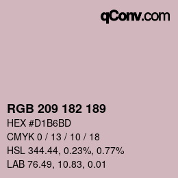 カラーコード: RGB 209 182 189 | qconv.com
