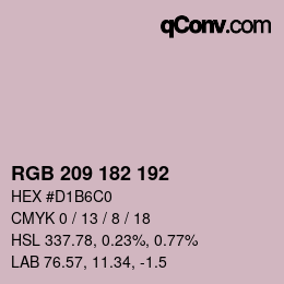 Color code: RGB 209 182 192 | qconv.com