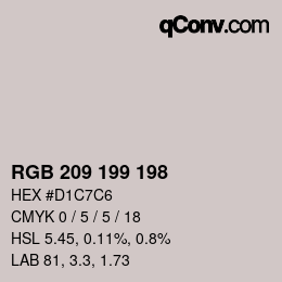 Color code: RGB 209 199 198 | qconv.com