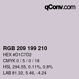 Color code: RGB 209 199 210 | qconv.com