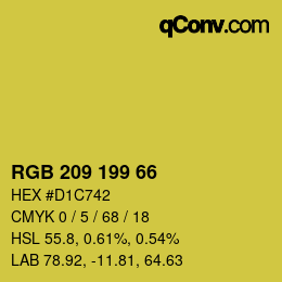 カラーコード: RGB 209 199 66 | qconv.com