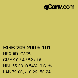 カラーコード: RGB 209 200.6 101 | qconv.com