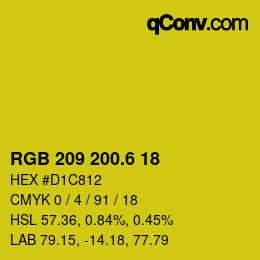 カラーコード: RGB 209 200.6 18 | qconv.com