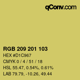カラーコード: RGB 209 201 103 | qconv.com