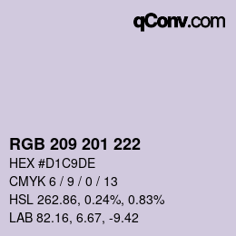 Color code: RGB 209 201 222 | qconv.com