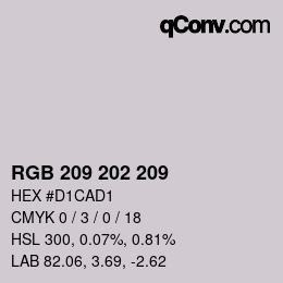 Código de color: RGB 209 202 209 | qconv.com