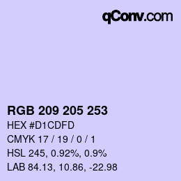 Código de color: RGB 209 205 253 | qconv.com
