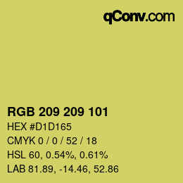 Color code: RGB 209 209 101 | qconv.com