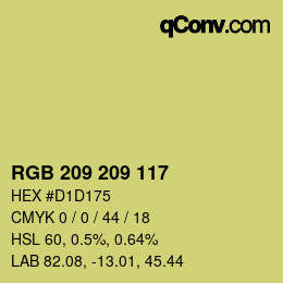 Color code: RGB 209 209 117 | qconv.com