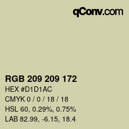 Color code: RGB 209 209 172 | qconv.com