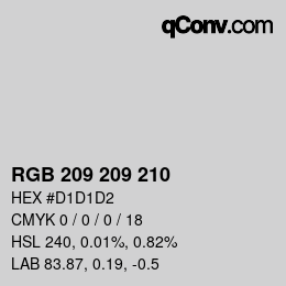 Color code: RGB 209 209 210 | qconv.com