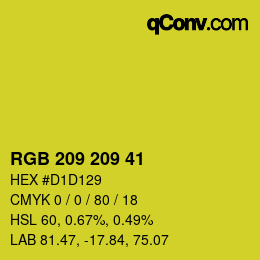 Color code: RGB 209 209 41 | qconv.com