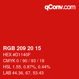 Color code: RGB 209 20 15 | qconv.com