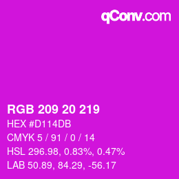 Color code: RGB 209 20 219 | qconv.com