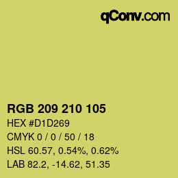 Color code: RGB 209 210 105 | qconv.com