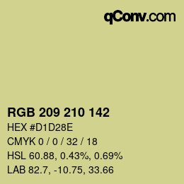 Color code: RGB 209 210 142 | qconv.com
