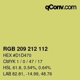 カラーコード: RGB 209 212 112 | qconv.com