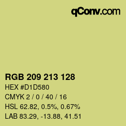 Farbcode: RGB 209 213 128 | qconv.com