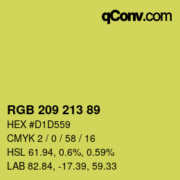 Color code: RGB 209 213 89 | qconv.com