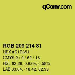 Color code: RGB 209 214 81 | qconv.com