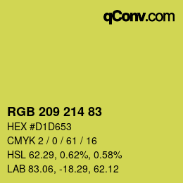 Farbcode: RGB 209 214 83 | qconv.com