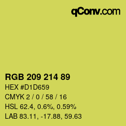Color code: RGB 209 214 89 | qconv.com