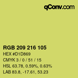 Color code: RGB 209 216 105 | qconv.com